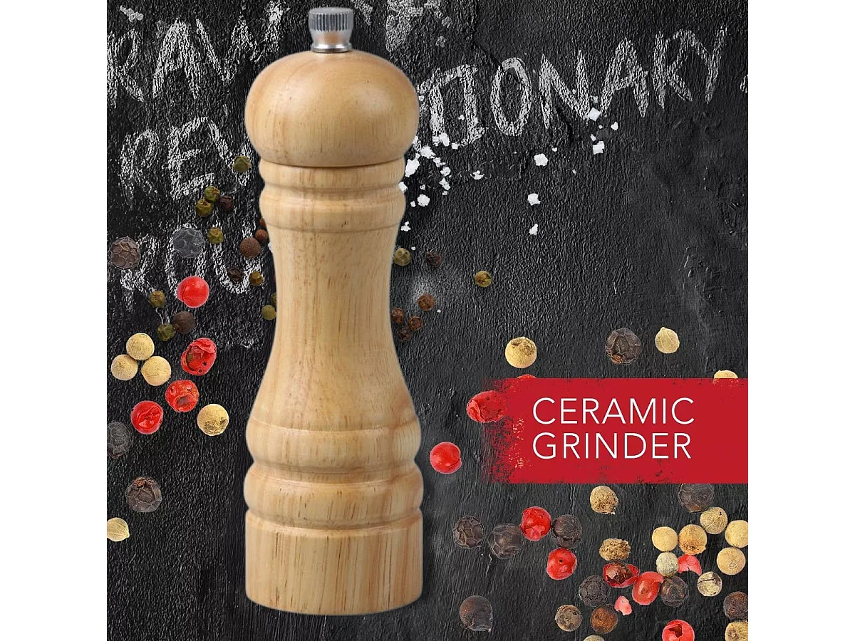 Moulin à poivre manuel couleur bois 18 cm FM Professional Divers