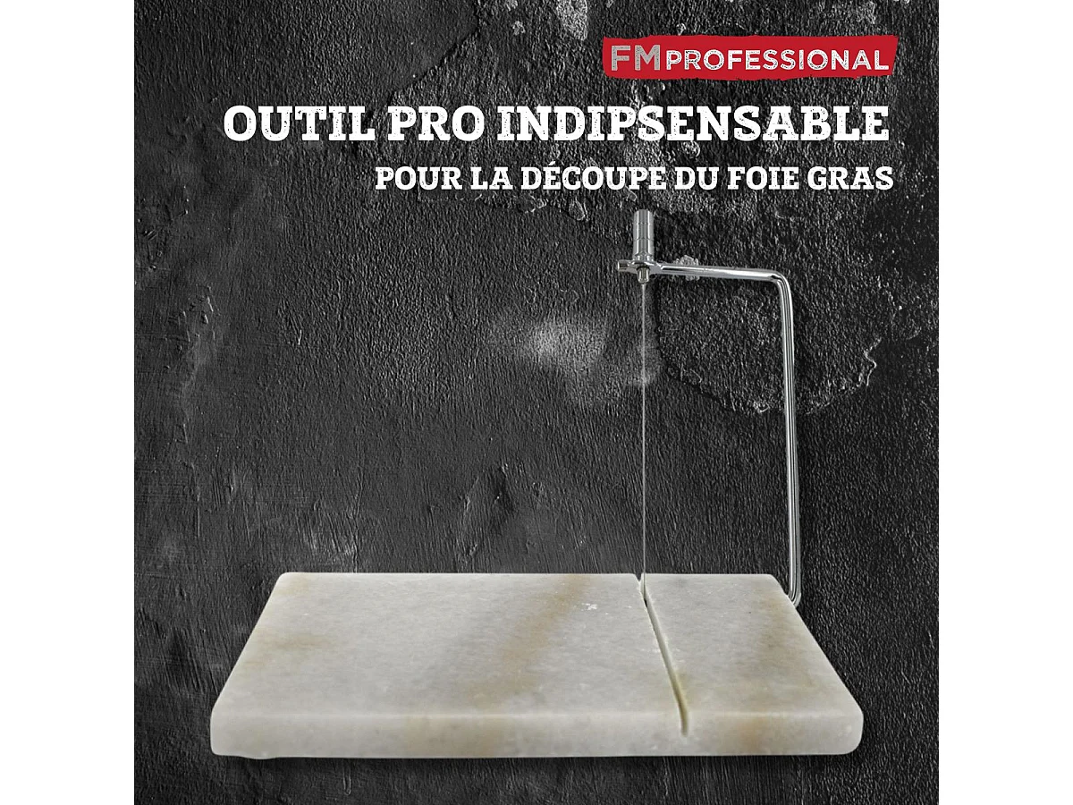 Coupe et présentation foie gras en marbre 23 x 15 cm FM Professional
