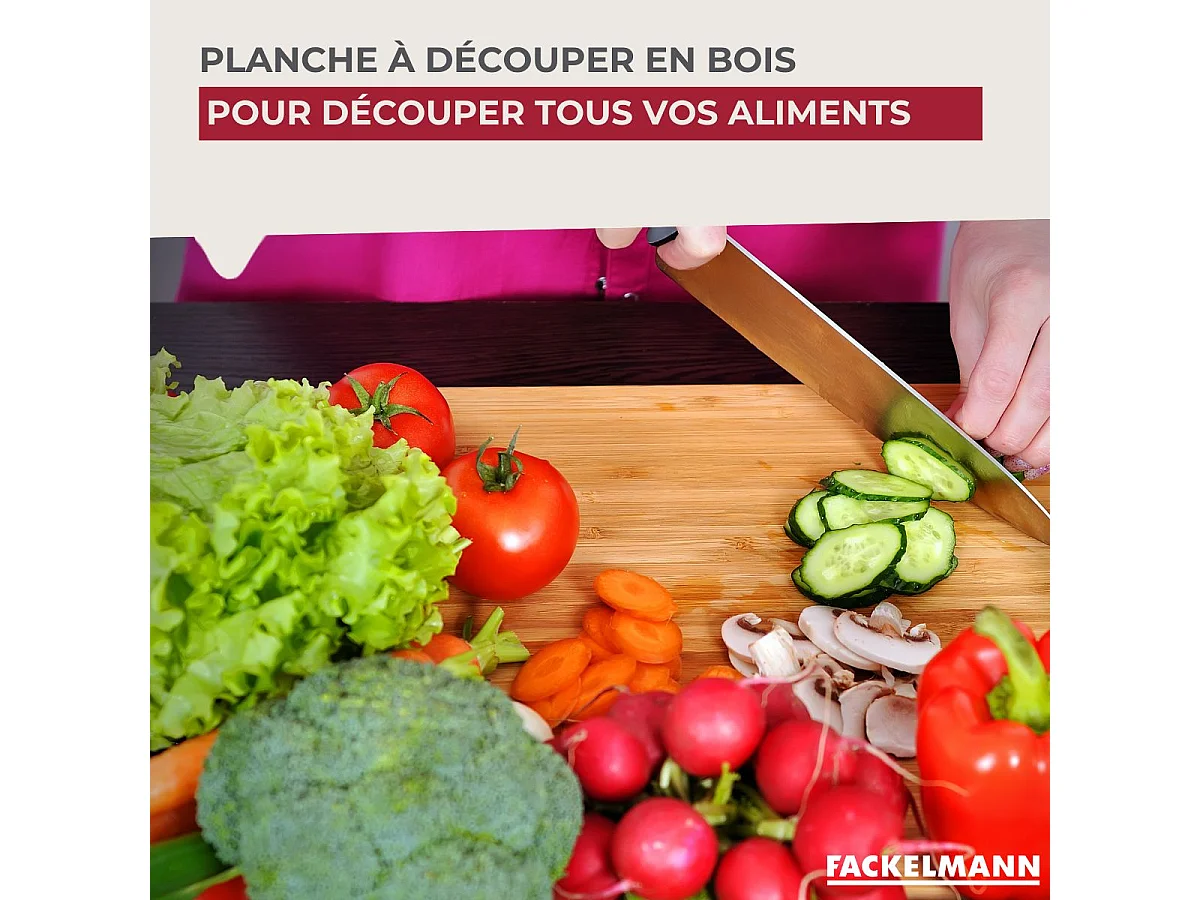 Planche à découper en bois 38 x 18 cm Fackelmann Wood Edition