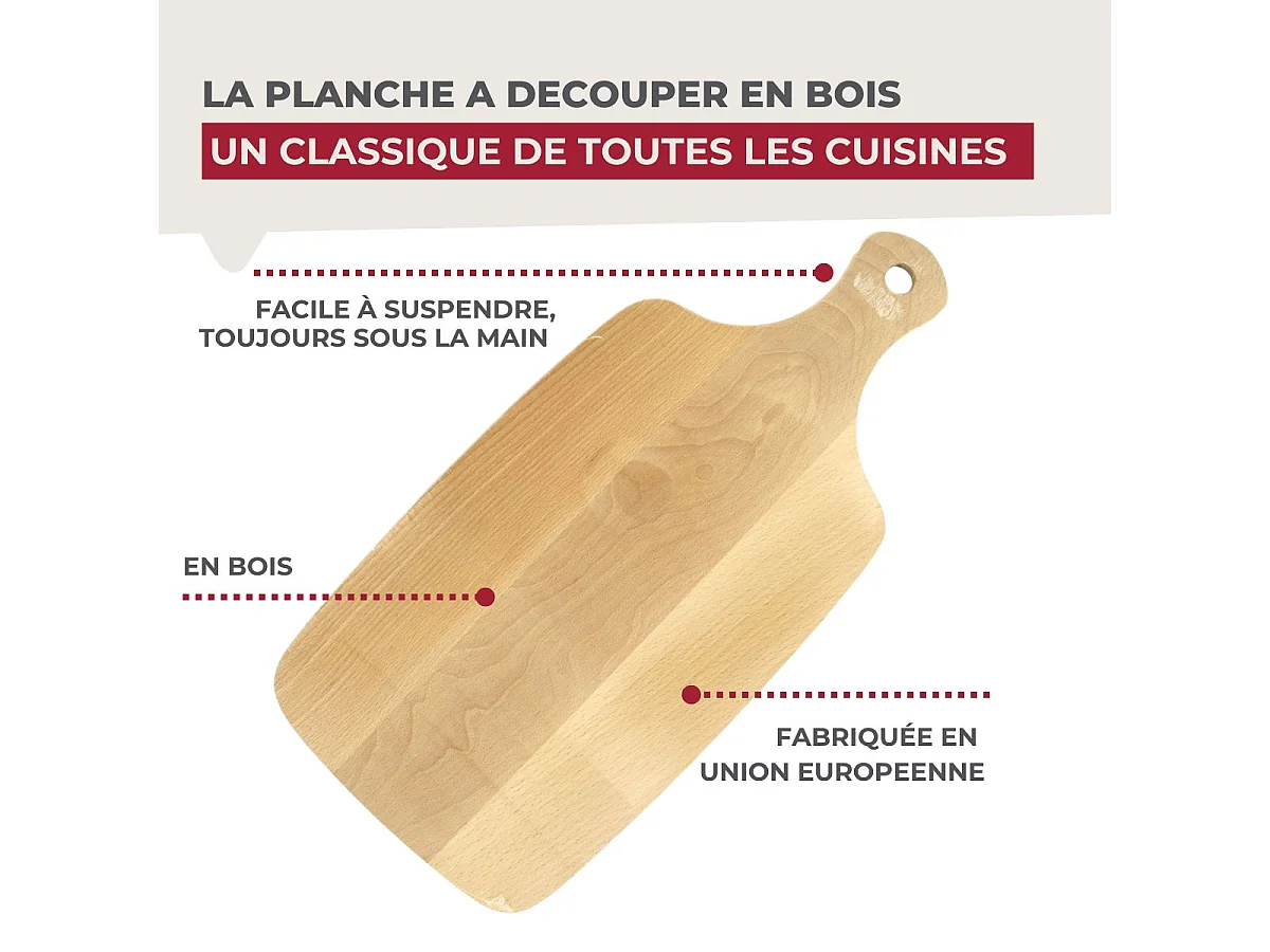 Planche à découper en bois 38 x 18 cm Fackelmann Wood Edition