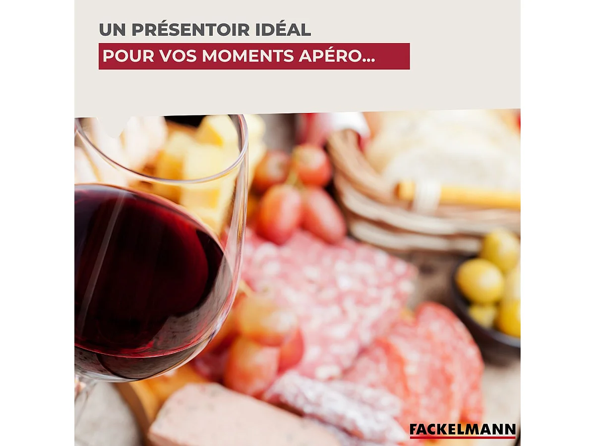 Support en bois pour saucisson sec avec crochets Fackelmann