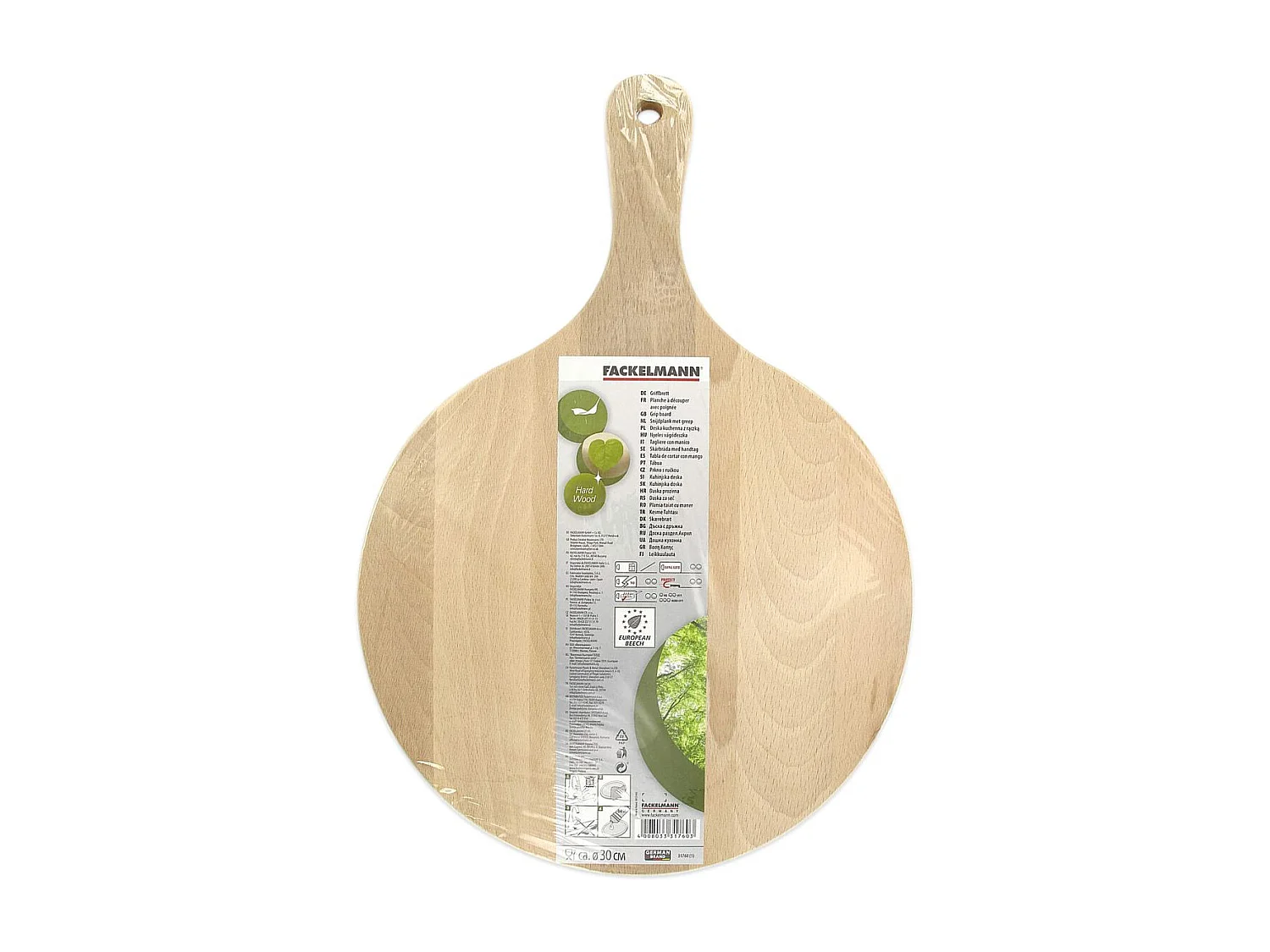 Planche à pizza et tarte flambée en bois 30 cm Fackelmann Wood Edition