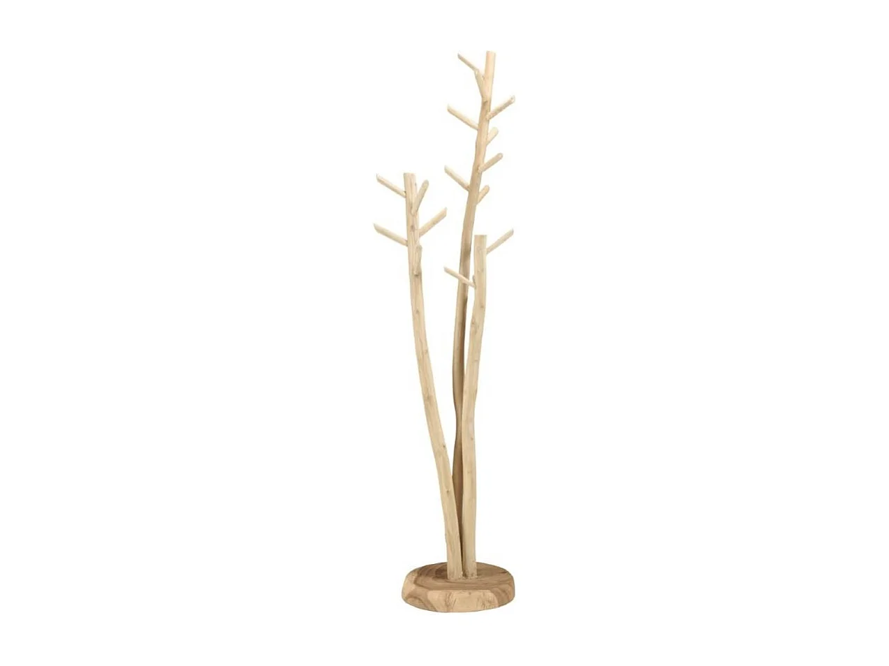 WILL - Porte-manteau 3 branches en bois teck naturel
