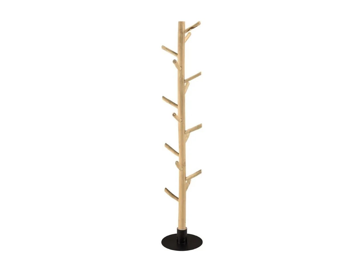 WILL - Porte-manteau multibranches en bois teck naturel
