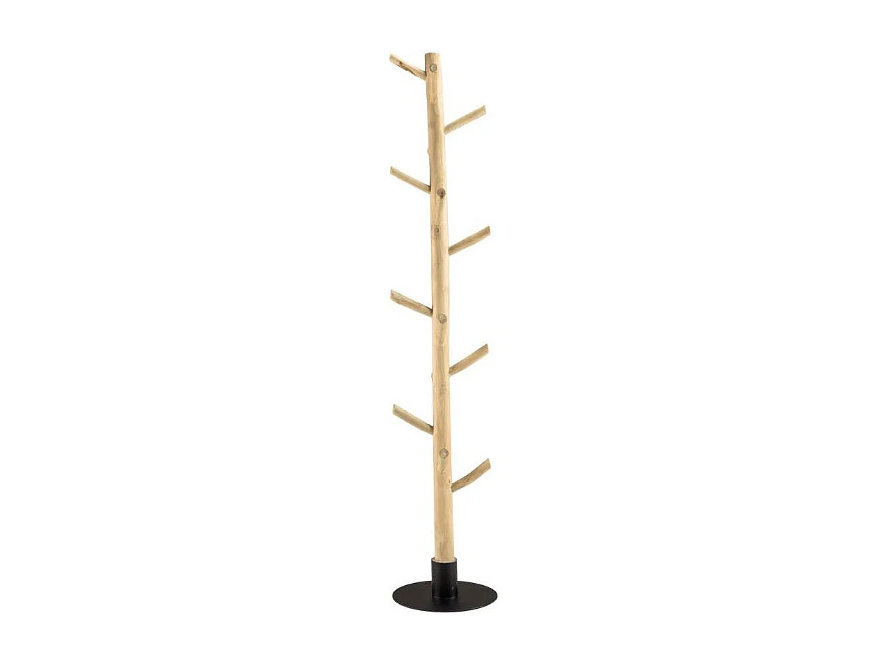 WILL - Porte-manteau multibranches en bois teck naturel