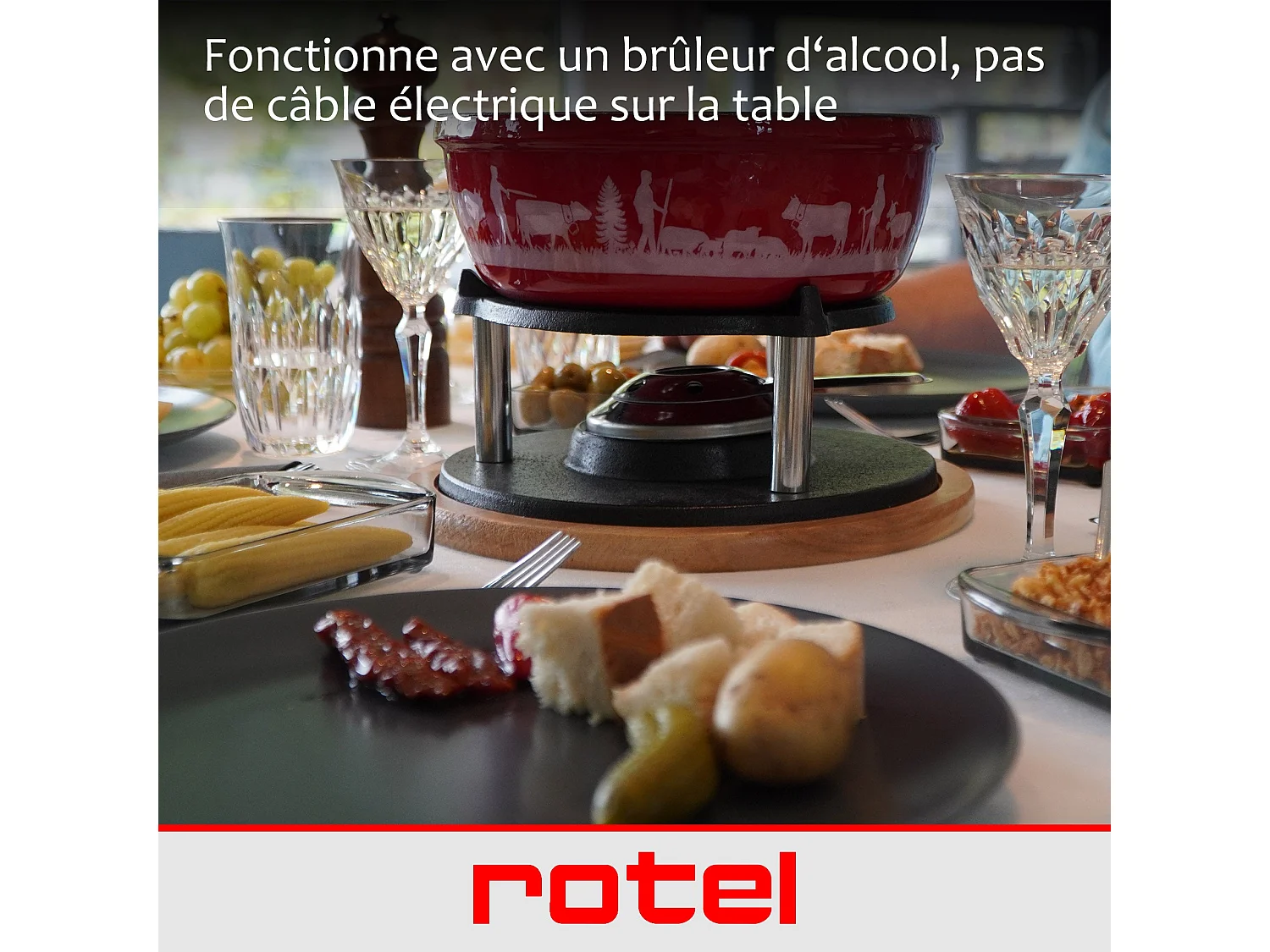 Service à fondue au fromage 6 personnes Rotel Swiss Tradition