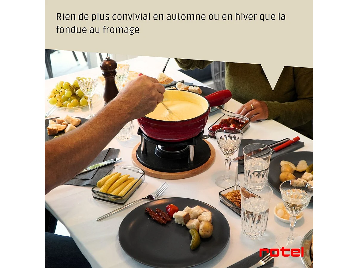 Service à fondue au fromage 6 personnes Rotel Swiss Tradition