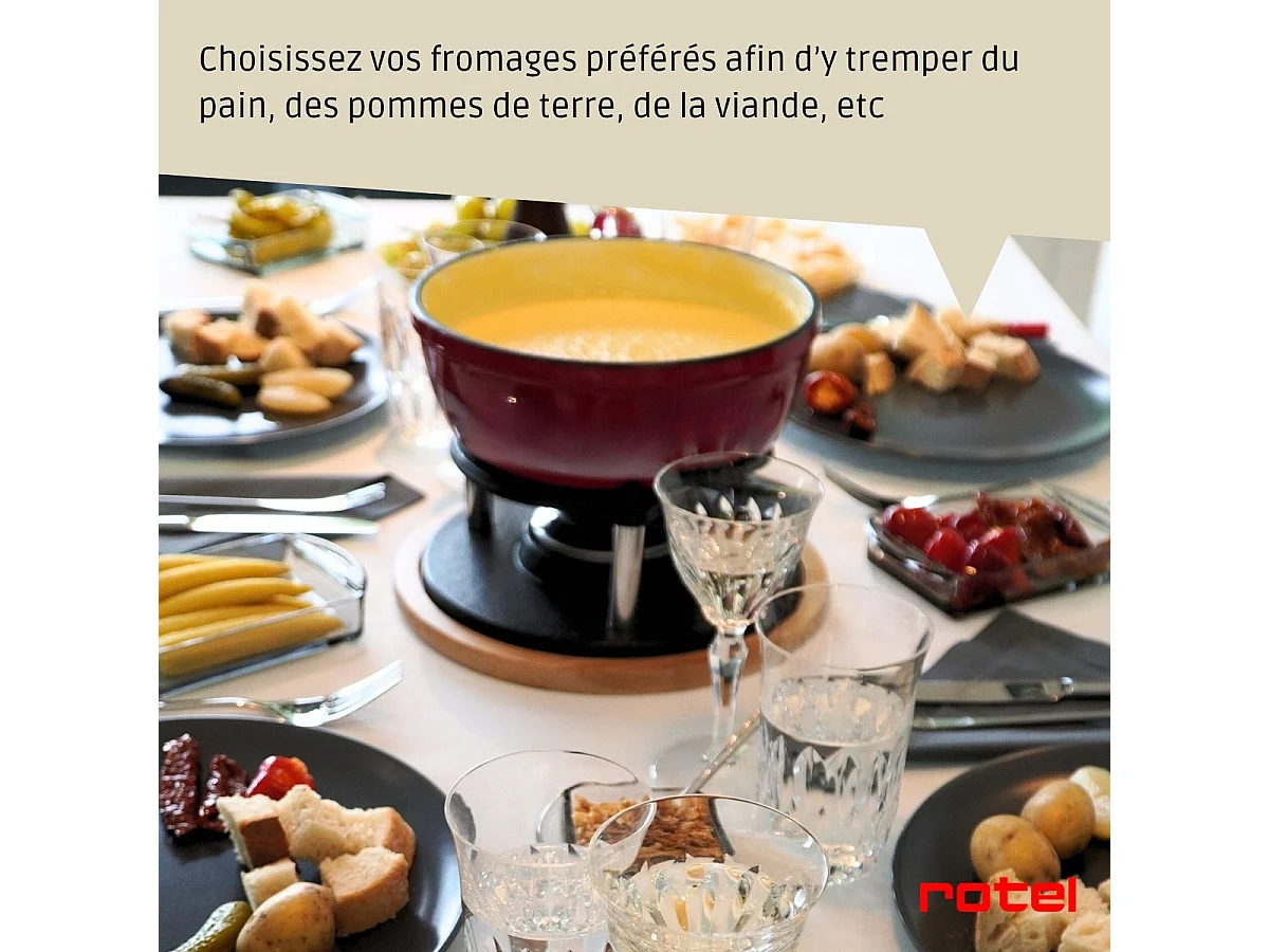 Service à fondue au fromage 6 personnes Rotel Swiss Tradition