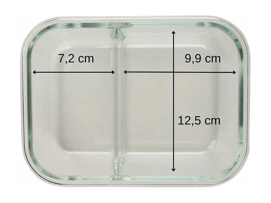 Boîte à repas en verre avec deux compartiments 1000 ml Fackelmann Move