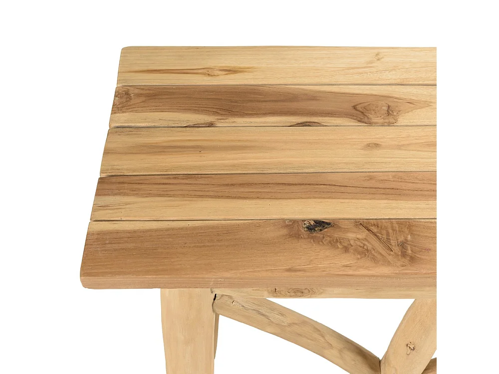 WILL - Console en bois de teck naturel piètement ajouré
