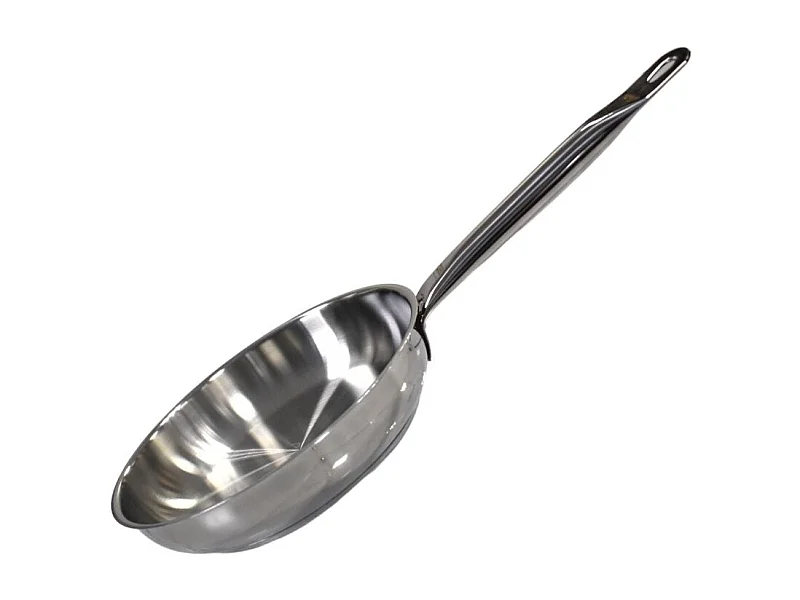 Poêle à frire 28 cm en inox 18/10 sans revêtement de 2,6 litres Elo Profi Therm
