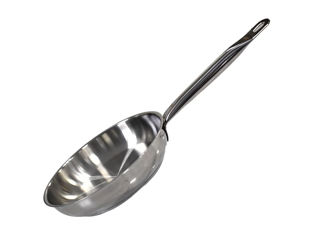 Poêle à frire 28 cm en inox 18/10 sans revêtement de 2,6 litres Elo Profi Therm