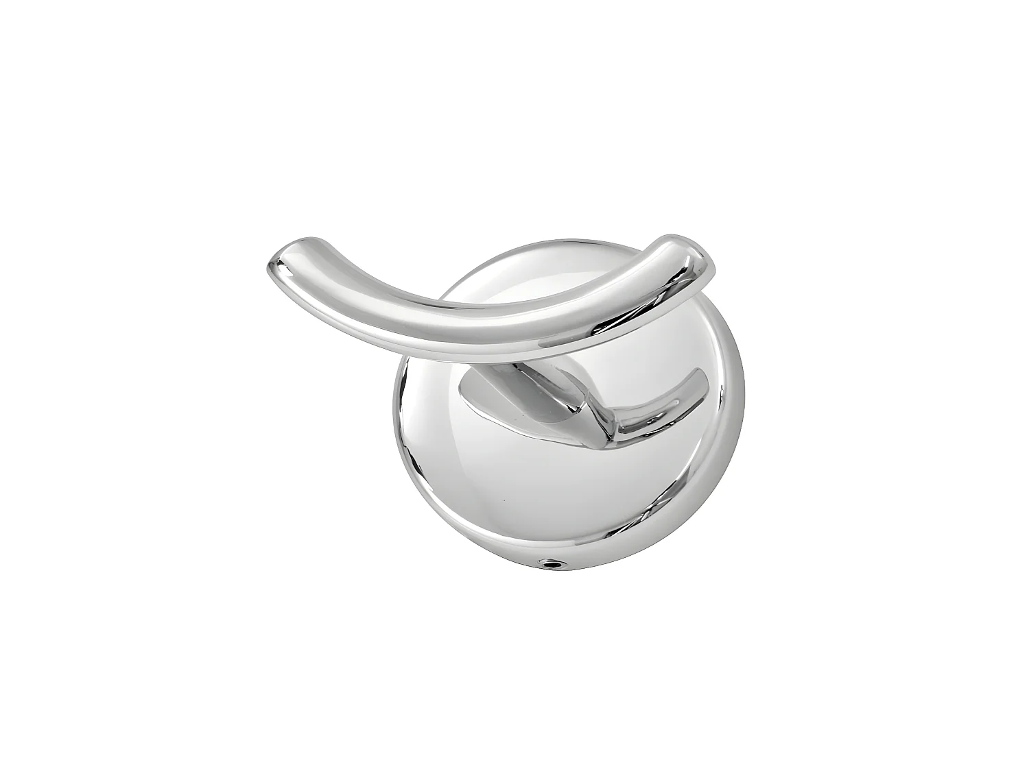 Porte serviette de salle de bain à double crochet gris chromé Fackelmann Vision