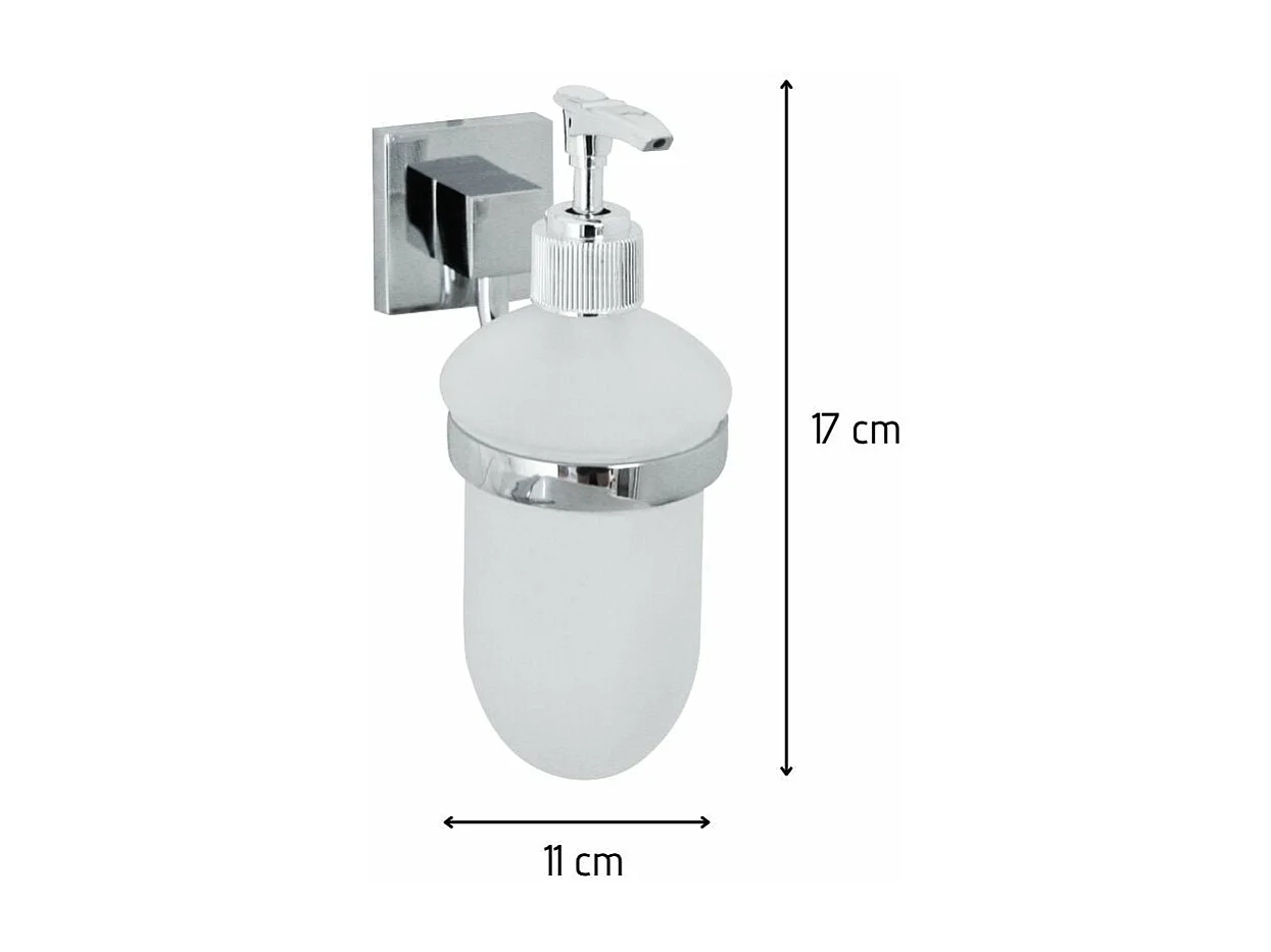 Distributeur de savon mural gris chromé Fackelmann Mare