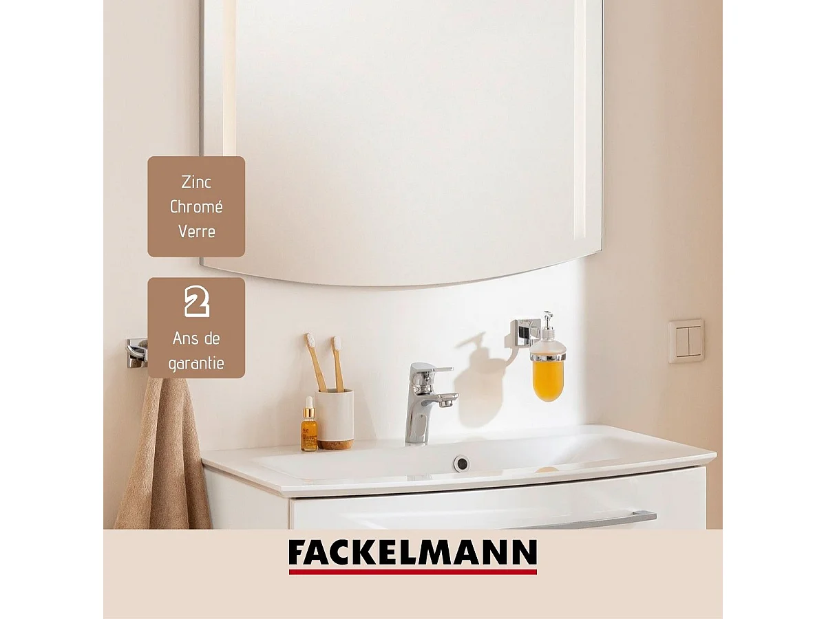 Distributeur de savon mural gris chromé Fackelmann Mare