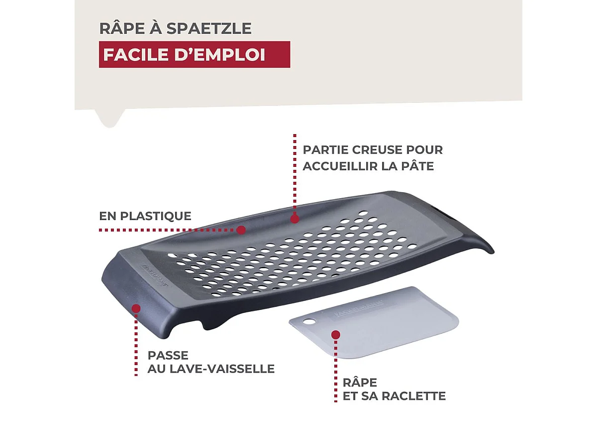 Râpe pour spaetzles 31 cm maison Fackelmann