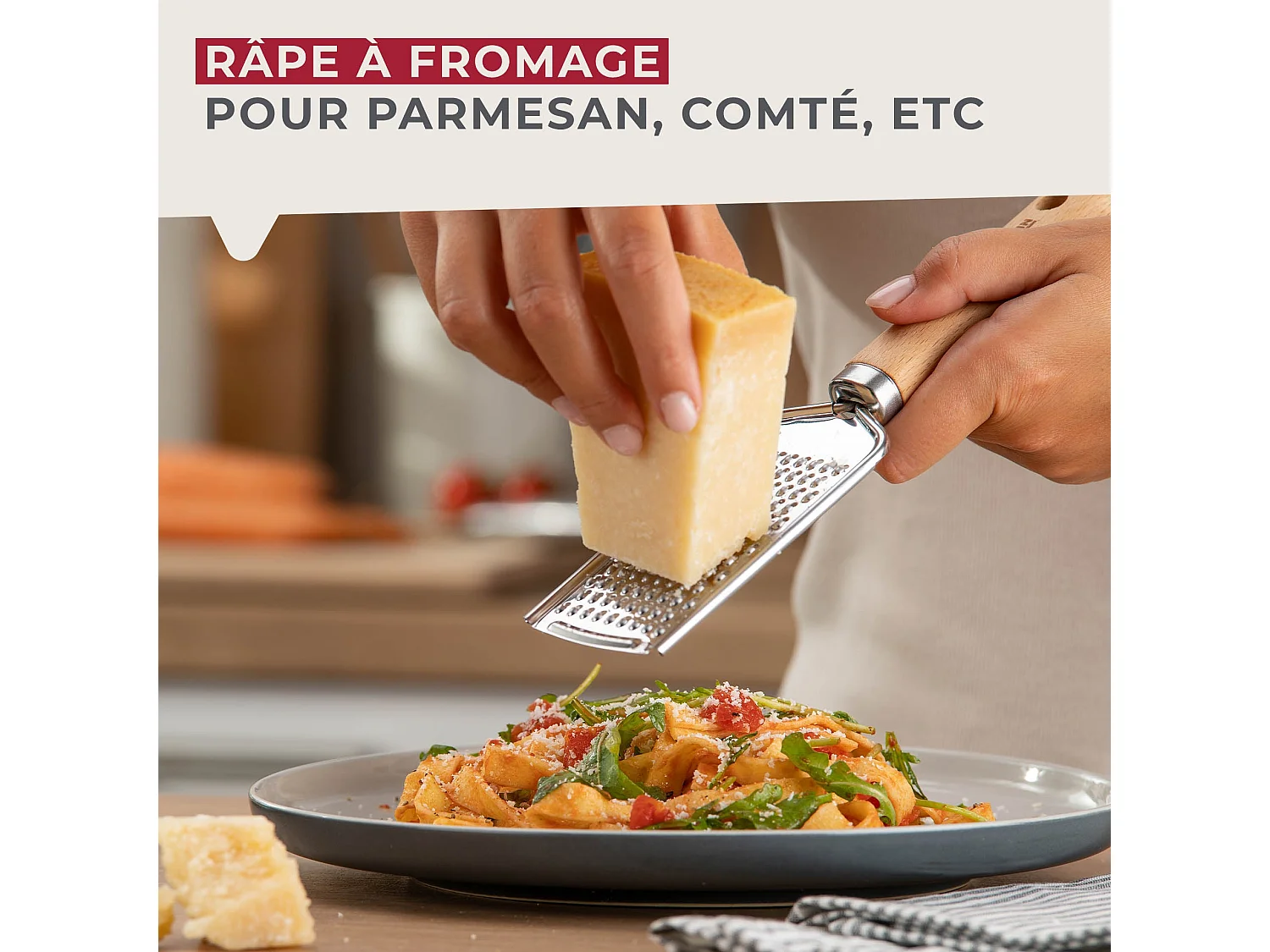 Râpe à fromage manuelle 22 cm Fackelmann Pizza & Pasta
