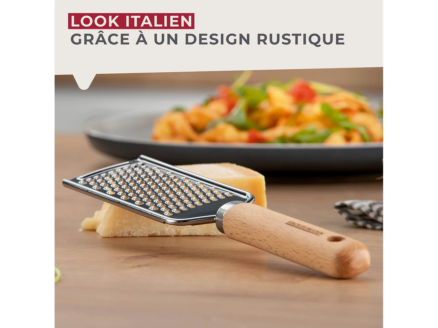 Râpe à fromage manuelle 22 cm Fackelmann Pizza & Pasta