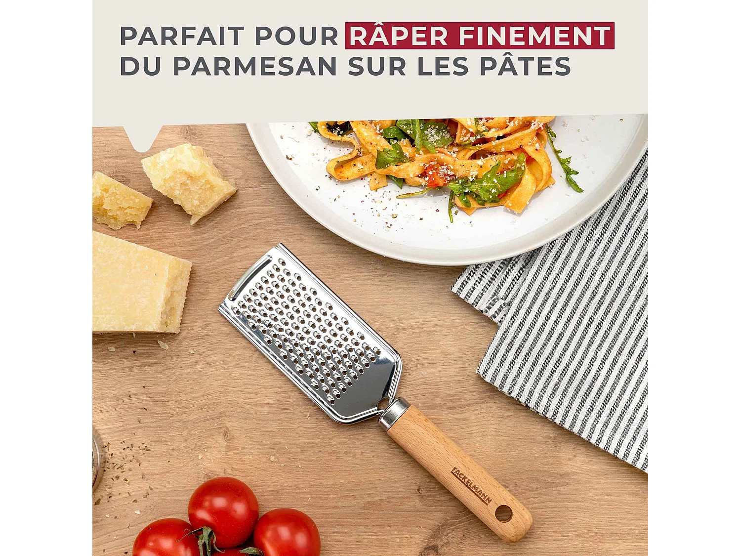 Râpe à fromage manuelle 22 cm Fackelmann Pizza & Pasta