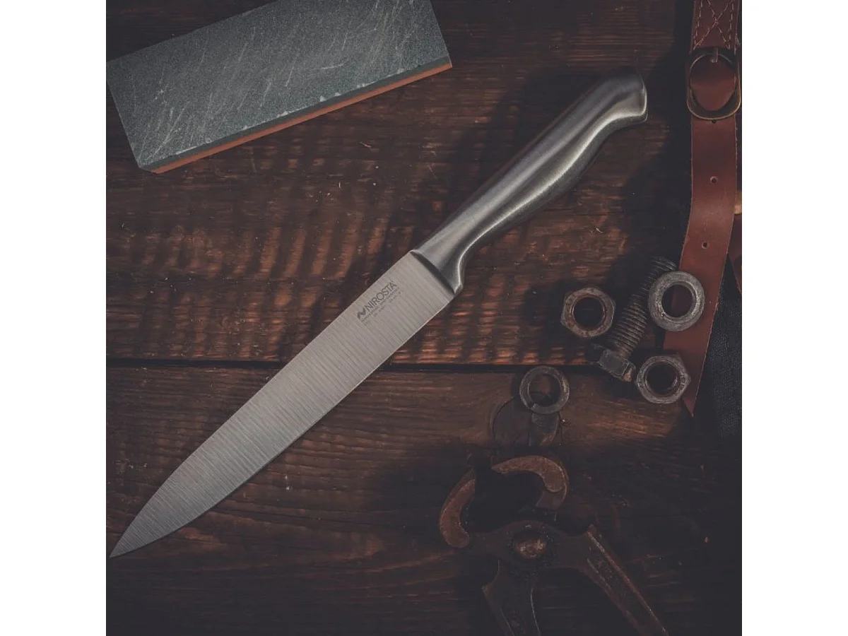 Ensemble de 5 couteaux de cuisine professionnels en inox de 24 à 33,5 cm Nirosta Star