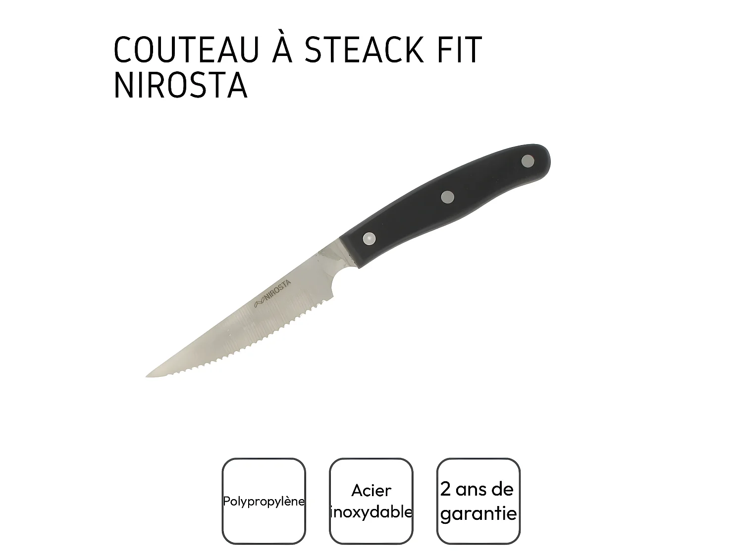 Couteau à steak 22 cm Nirosta Fit