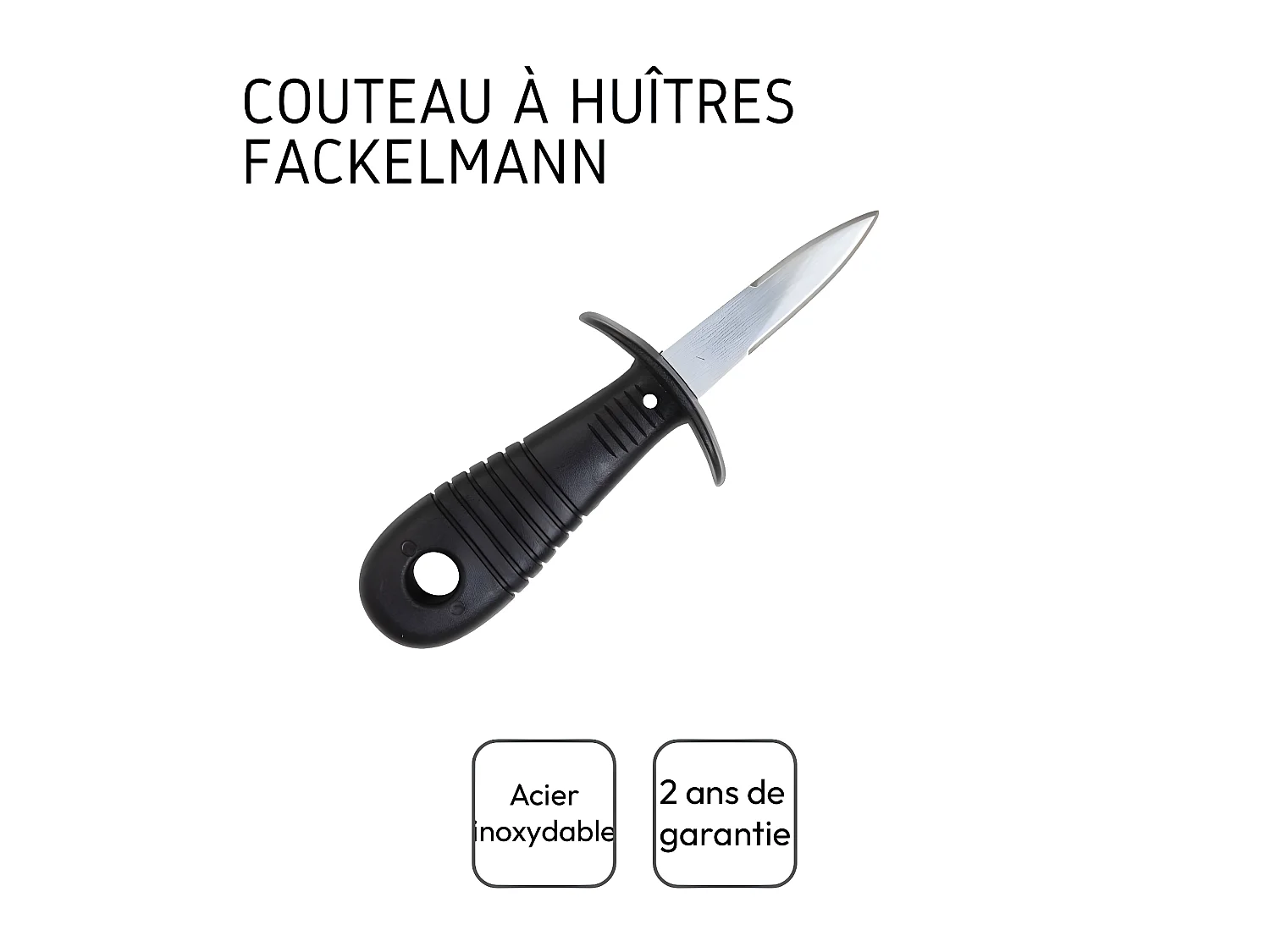 Couteau à huîtres inox 14 cm Fackelmann