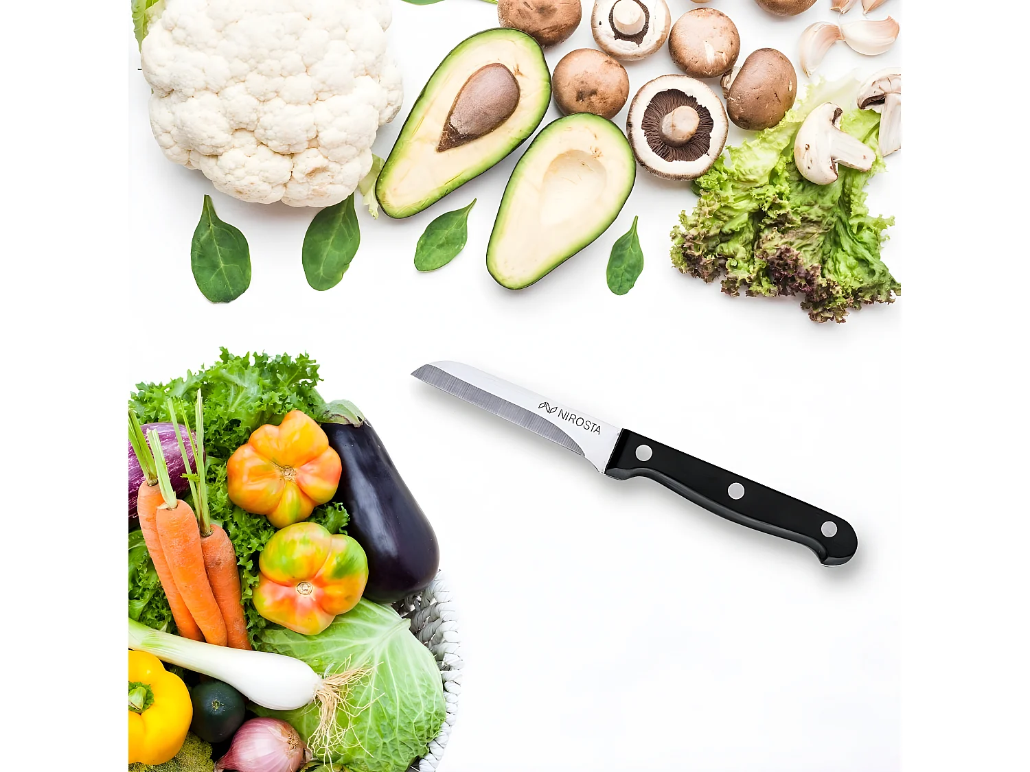 Lot de 2 couteaux à légumes 18 cm Nirosta