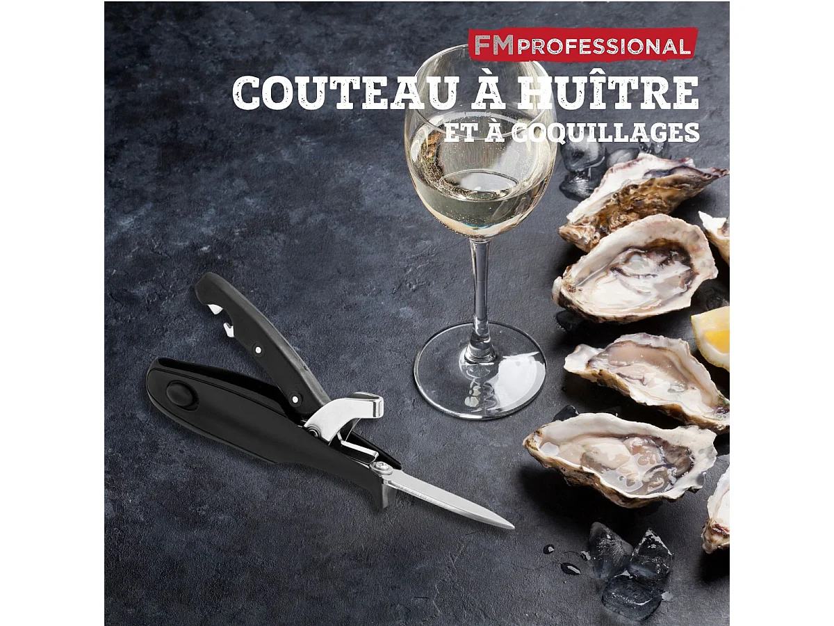 Couteau à huître 2 en 1 18 cm FM Professional Divers
