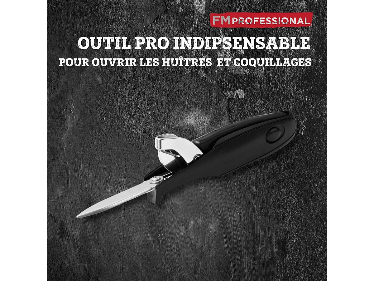 Couteau à huître 2 en 1 18 cm FM Professional Divers