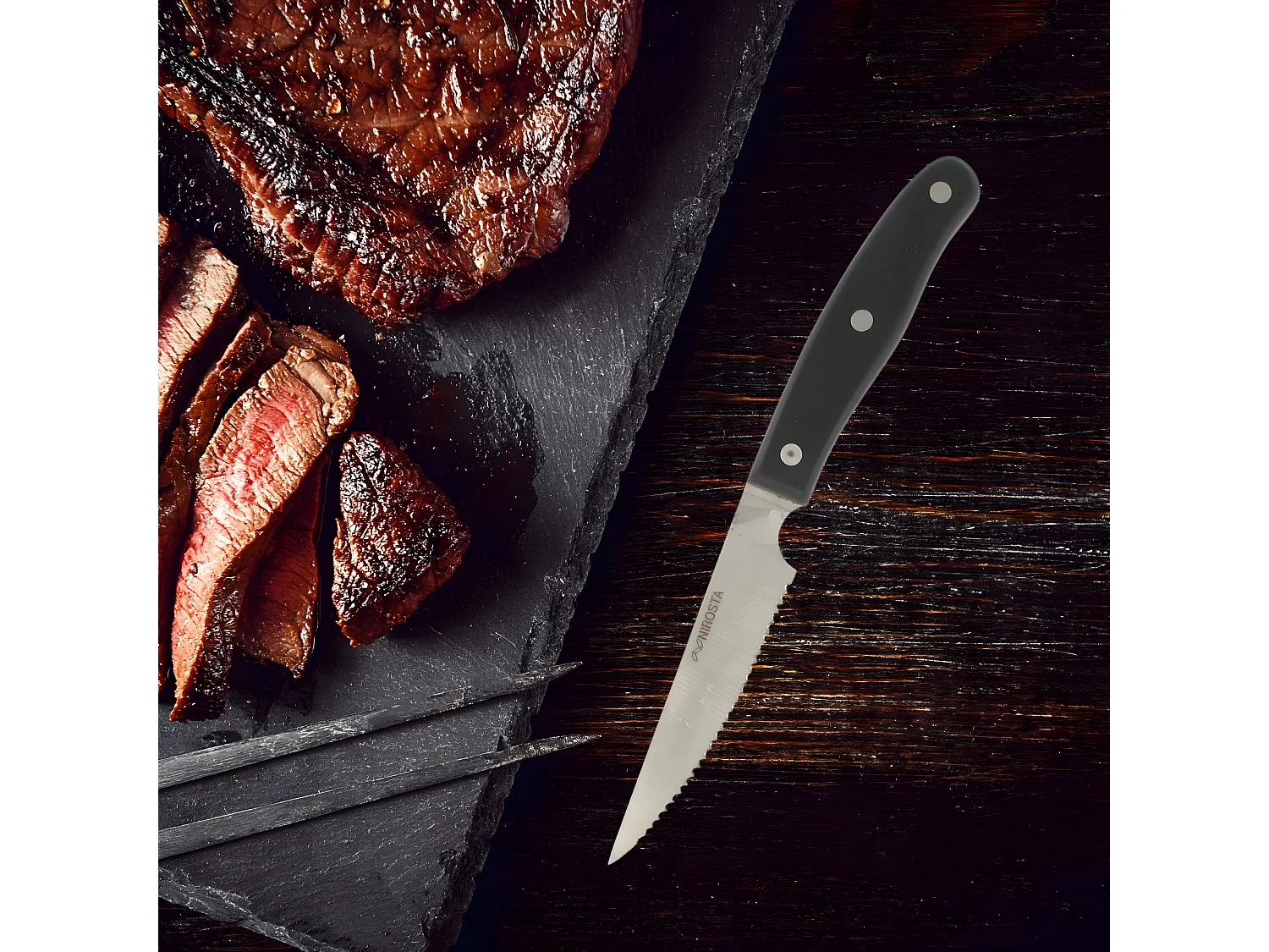 Lot de 6 couteaux à steak 22 cm Nirosta Fit