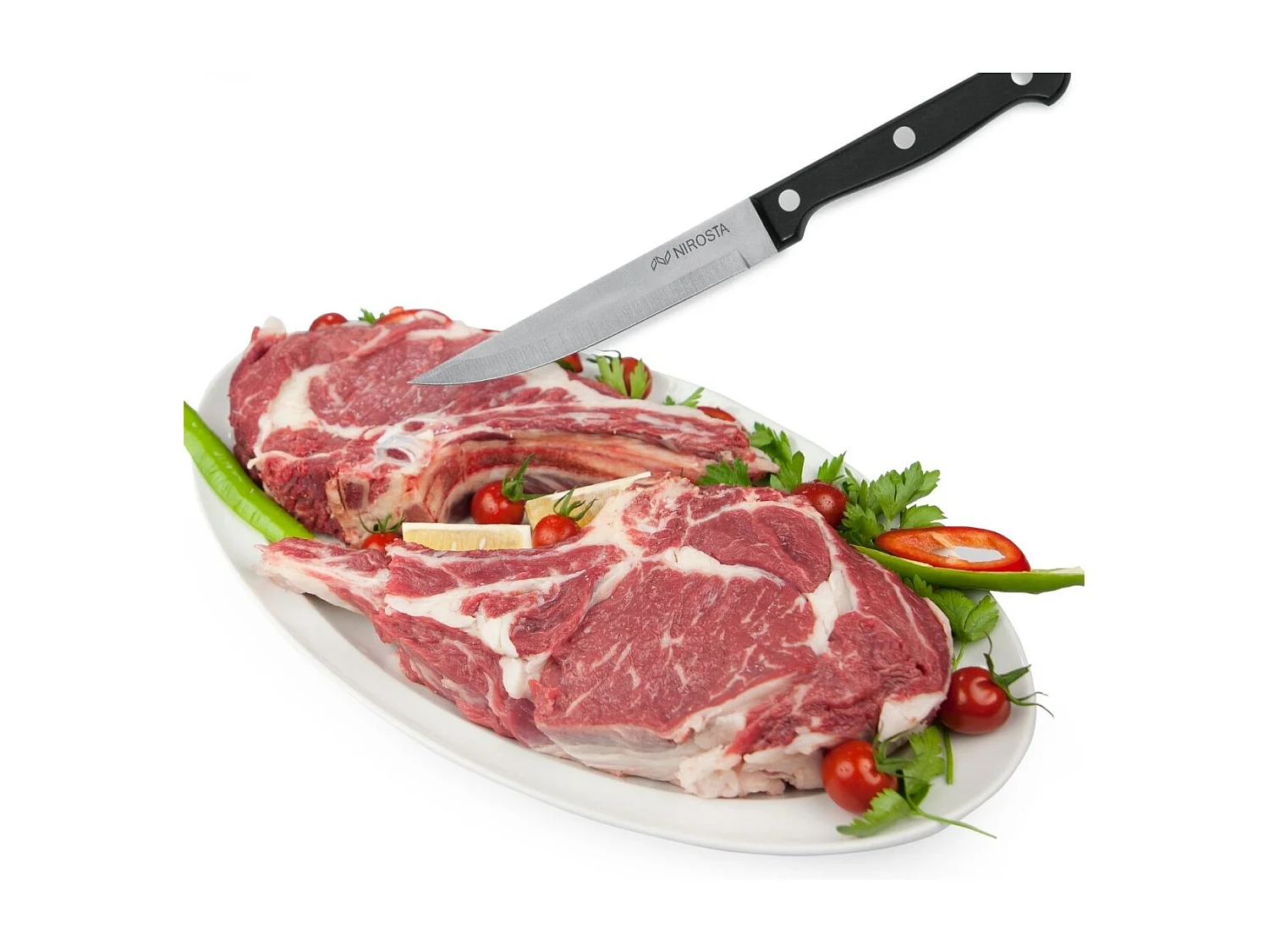 Lot de 4 Couteaux à steak Nirosta Mega 21 cm