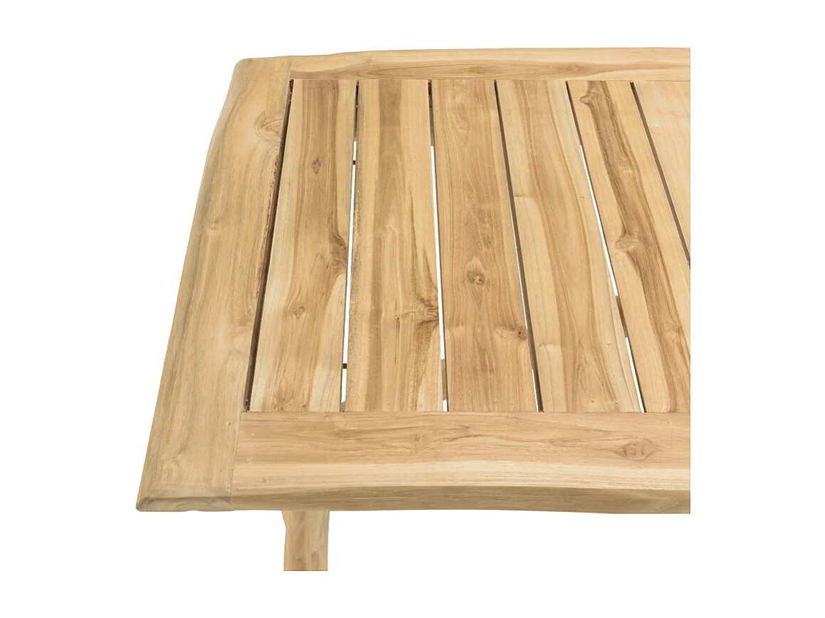 WILL - Bureau 120x60cm en branches de bois de teck naturel