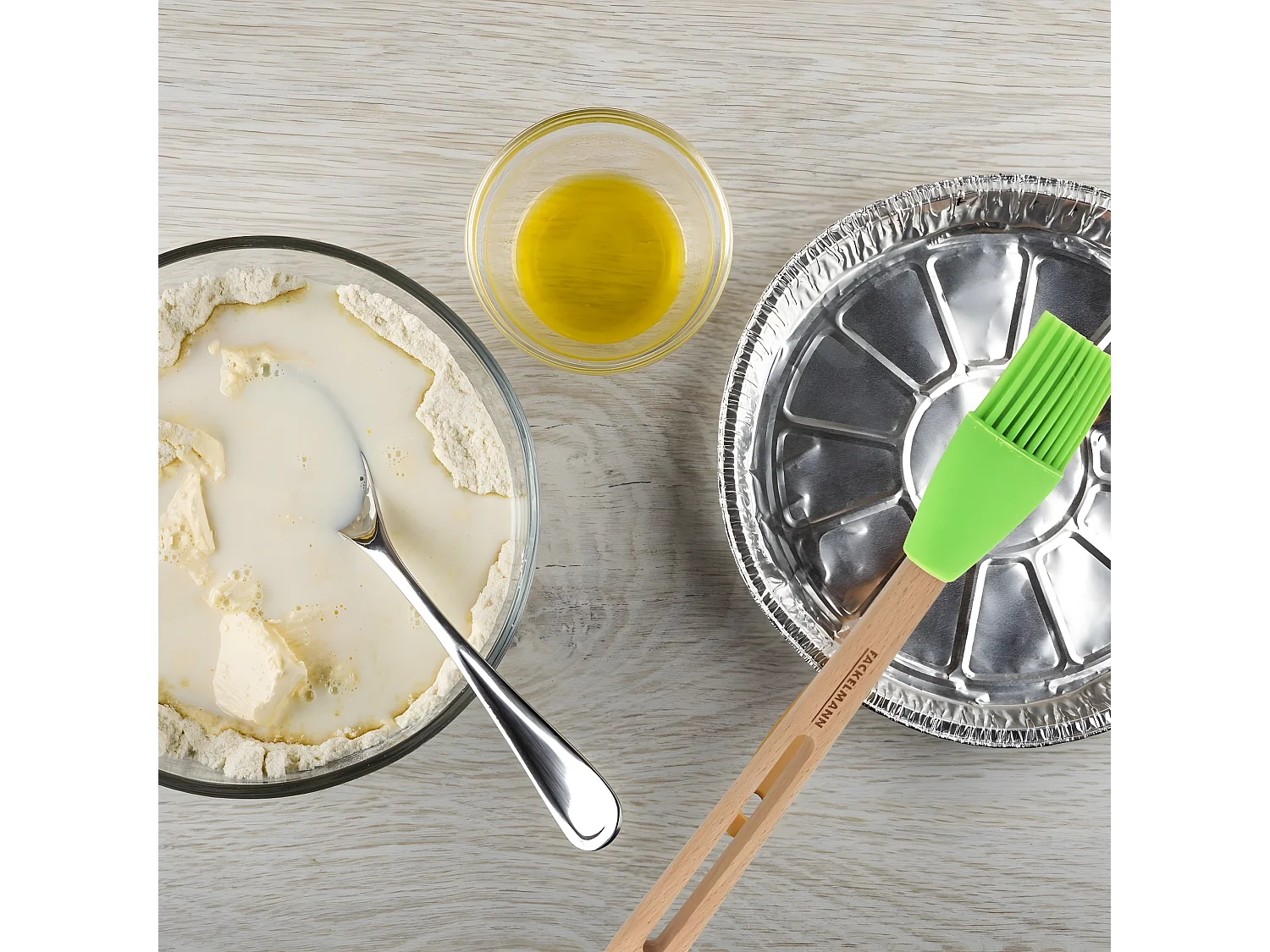 Pinceau de cuisine et de pâtisserie 26 cm en poils silicone Fackelmann Nature