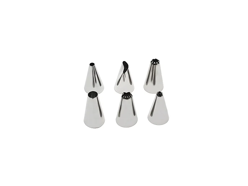 Lot de 6 douilles à pâtisserie en inox petit modèle Zenker Smart Pastry