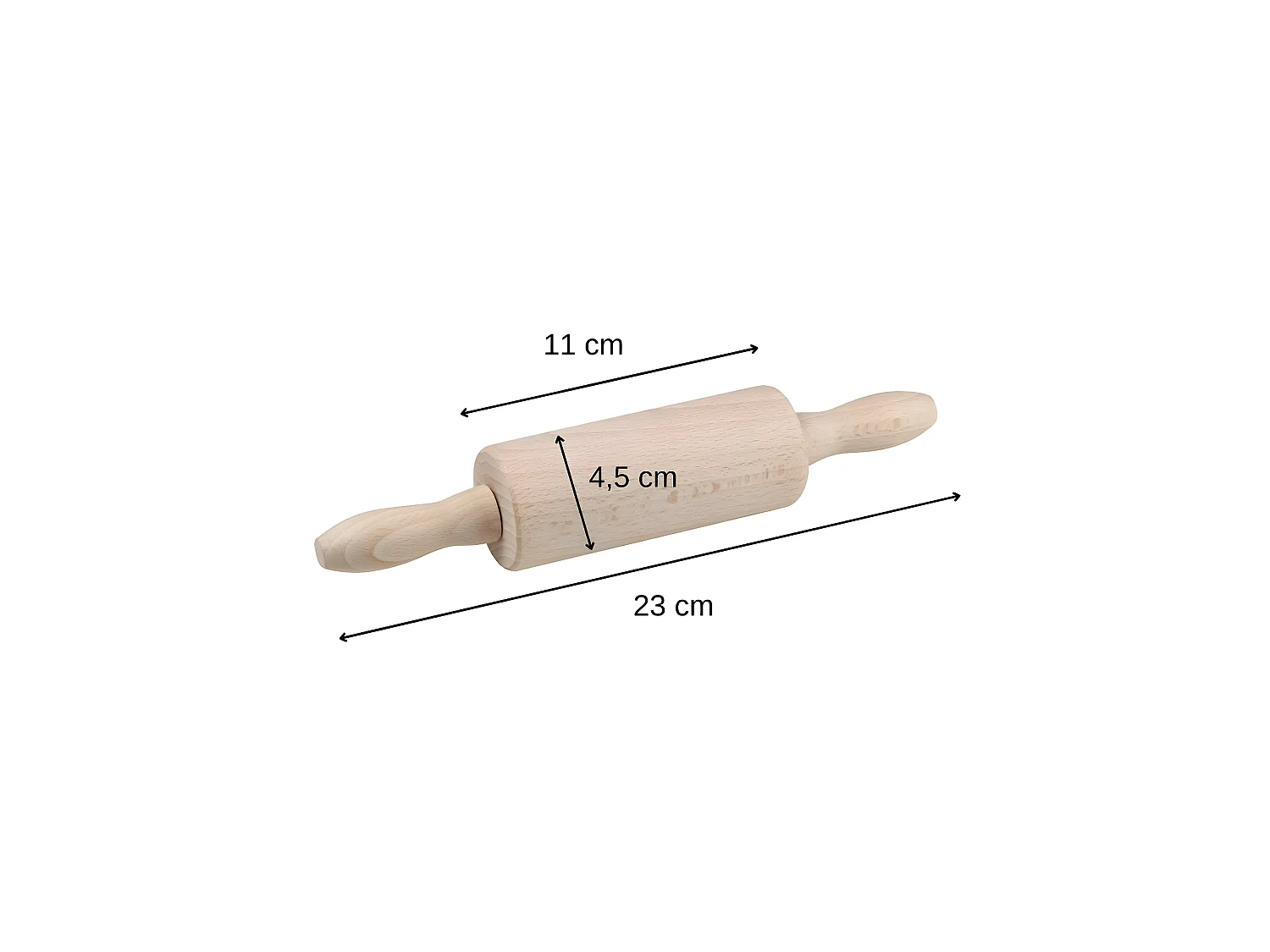 Mini rouleau à pâtisserie en bois 23 cm Zenker