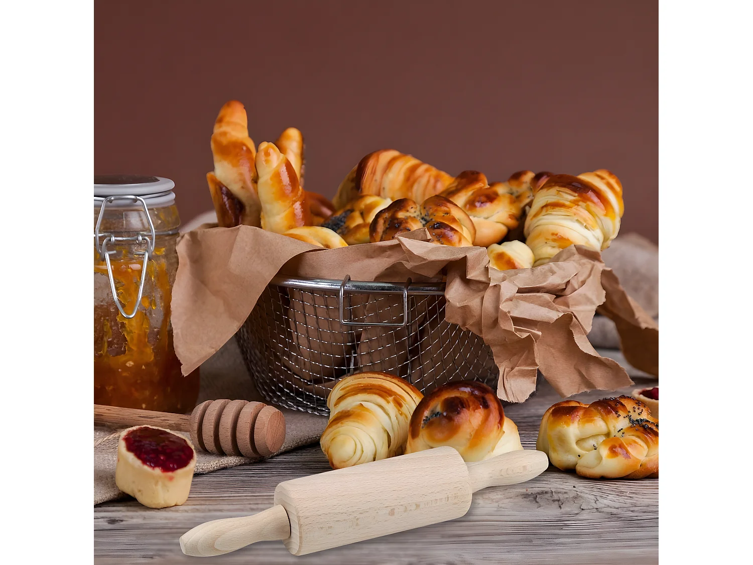 Mini rouleau à pâtisserie en bois 23 cm Zenker