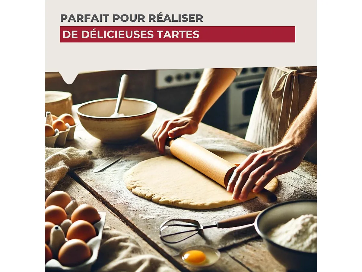 Rouleau à pâtisserie en bois 25 cm Fackelmann Wood Edition