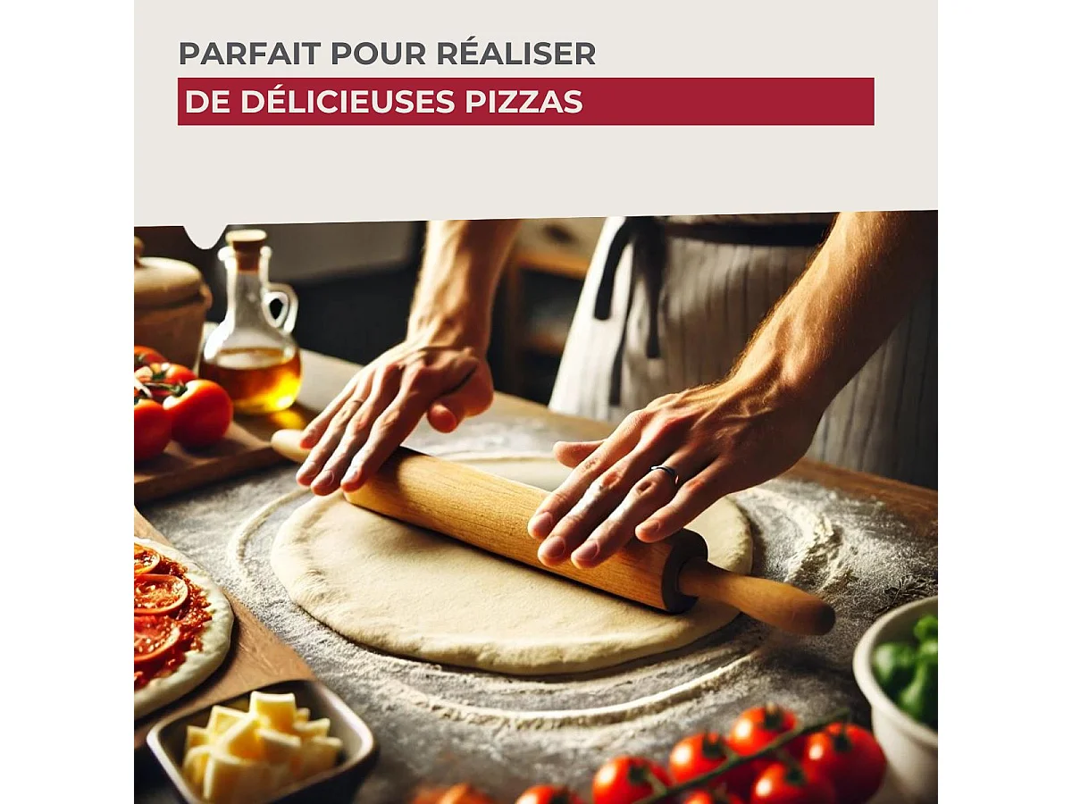 Rouleau à pâtisserie en bois 25 cm Fackelmann Wood Edition