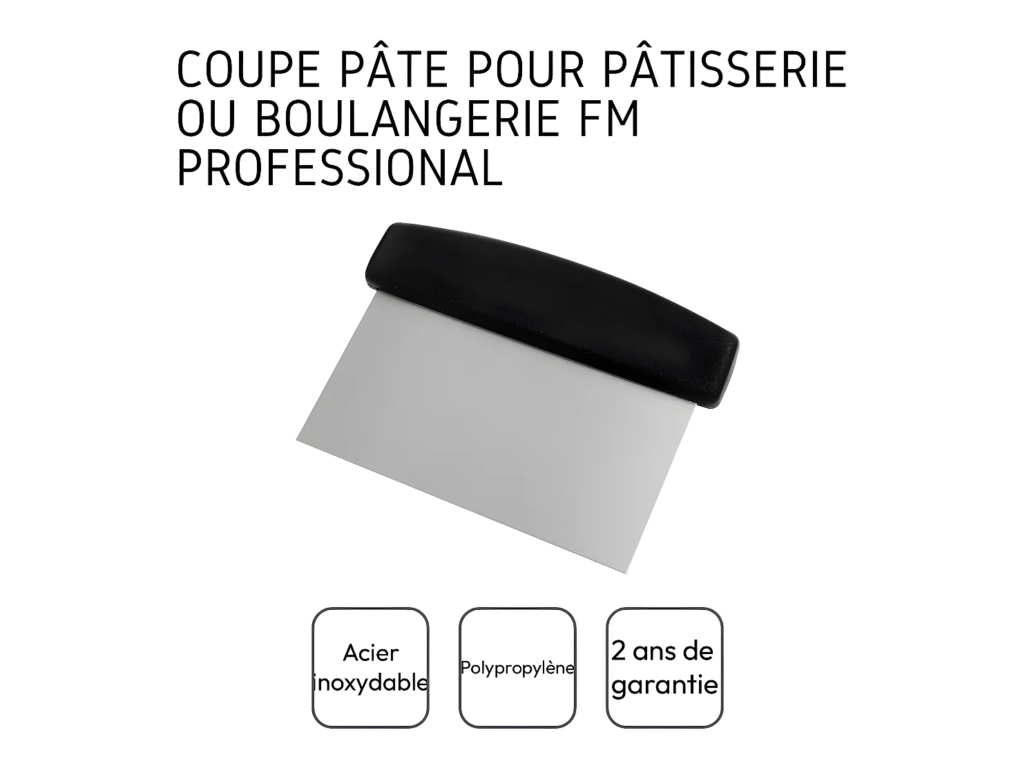 Coupe pâte boulanger en inox FM Professional