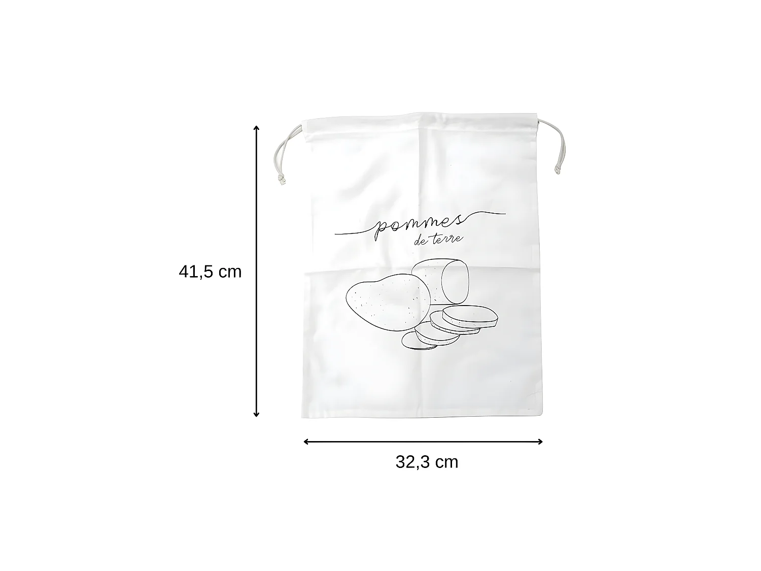 Sac de conservation pour pommes de terre en coton Fackelmann Nature