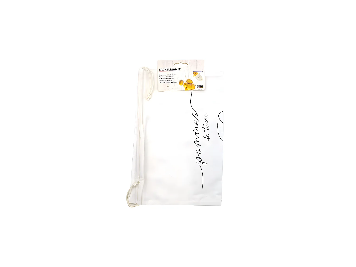 Sac de conservation pour pommes de terre en coton Fackelmann Nature