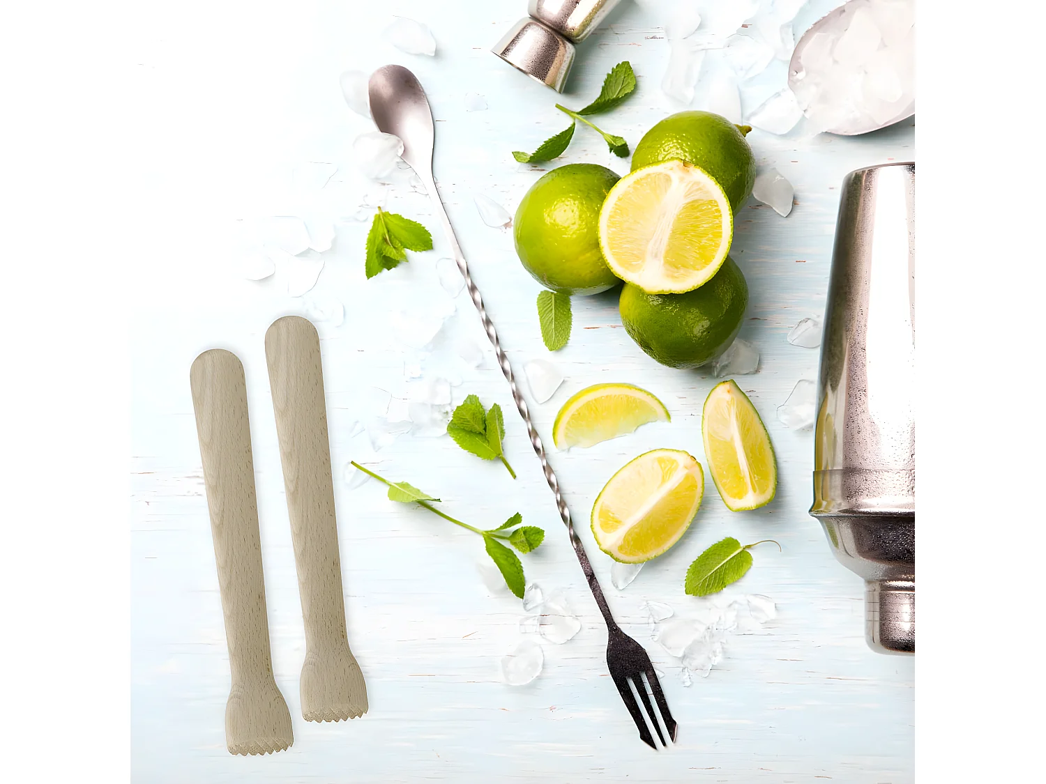 Lot de 2 pilons cocktail en bois FM Professional