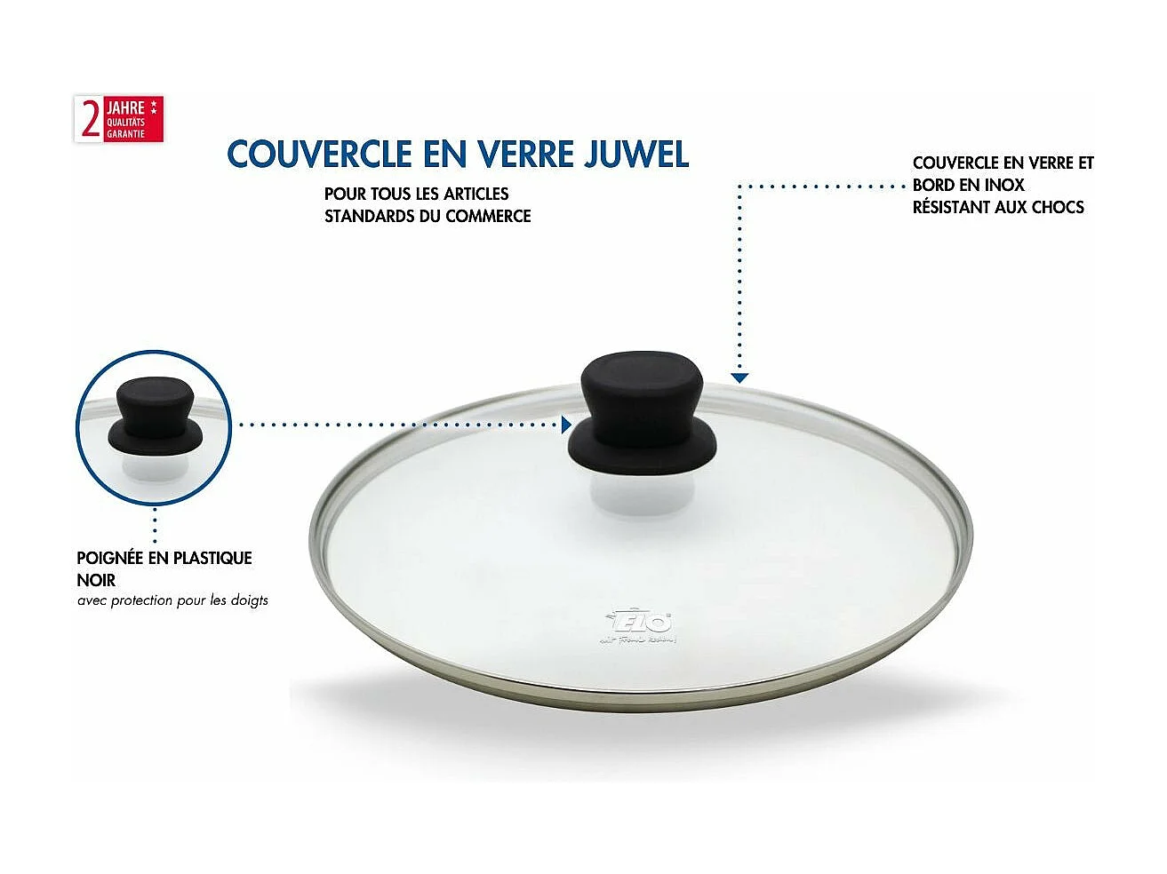 Couvercle de cuisson en verre 32 cm Elo