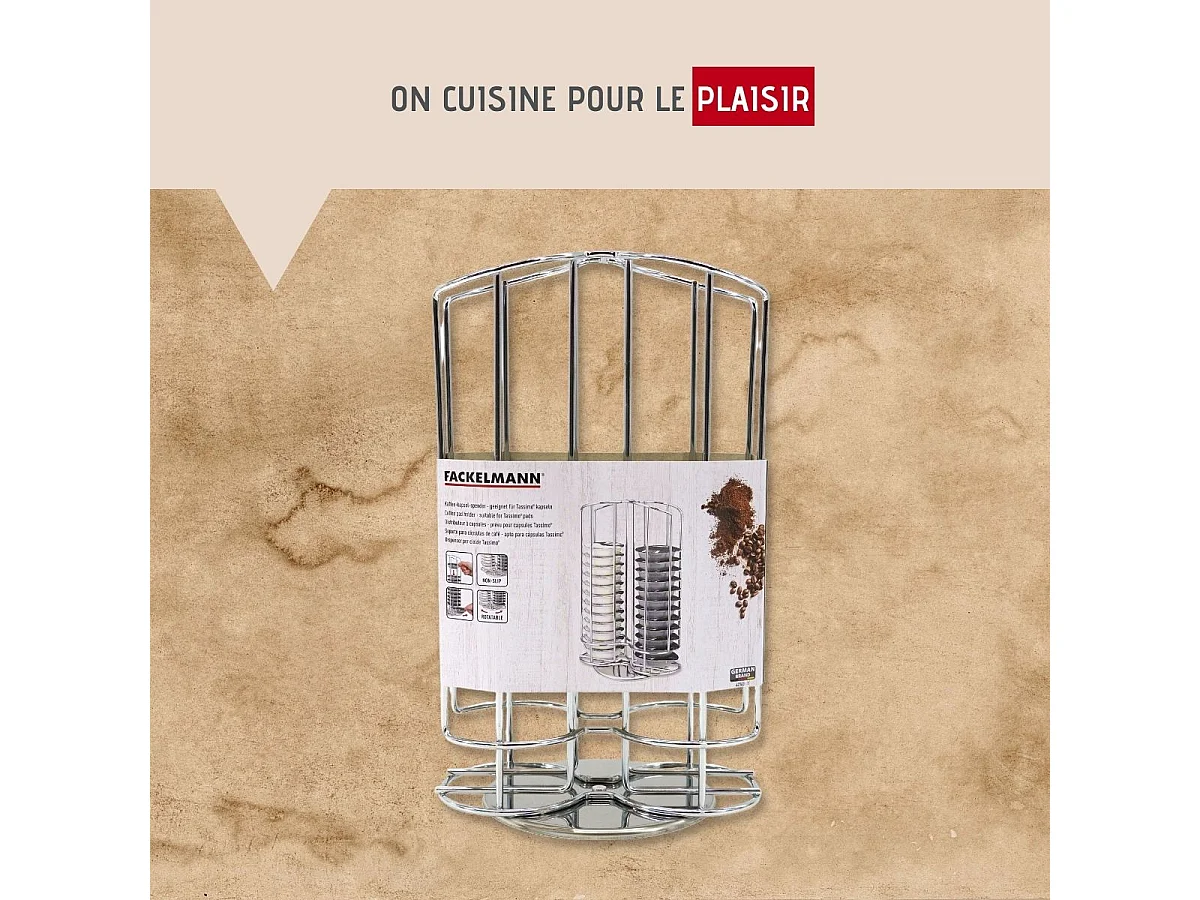 Porte capsules Tassimo rotatif Fackelmann Petit Déjeuner