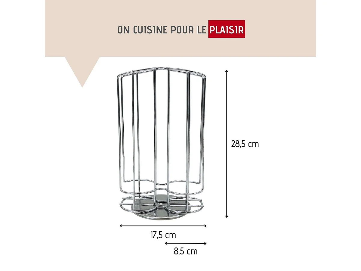 Porte capsules Tassimo rotatif Fackelmann Petit Déjeuner