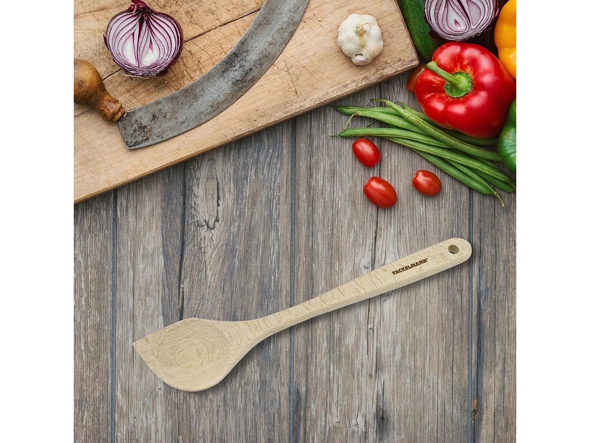 Cuillère de cuisine biseautée en bois FSC Fackelmann