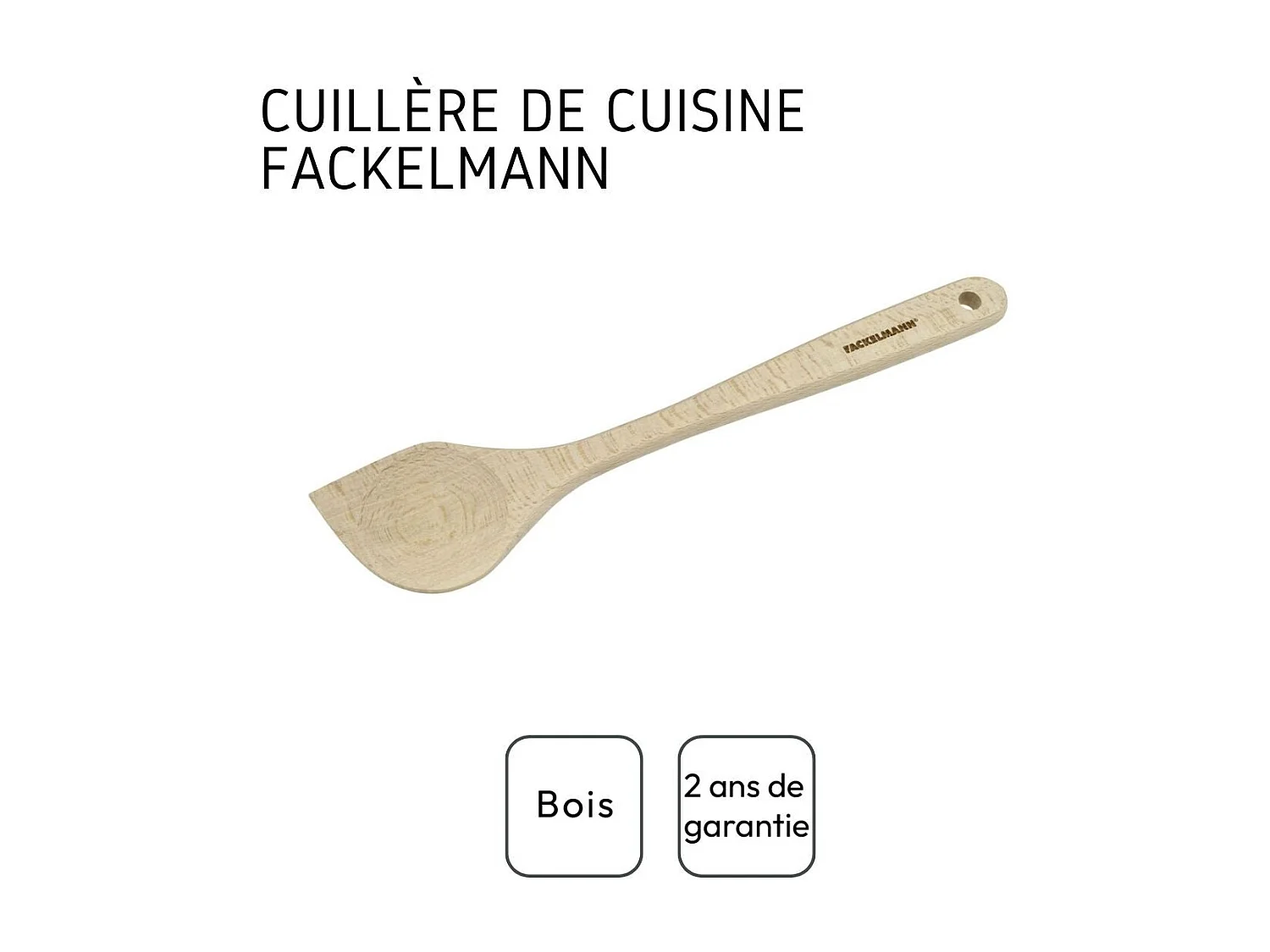 Cuillère de cuisine biseautée en bois FSC Fackelmann
