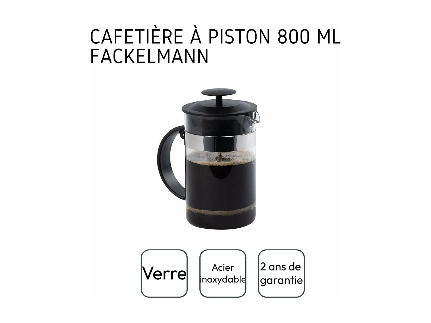 Cafetière italienne à piston 800 ml Fackelmann