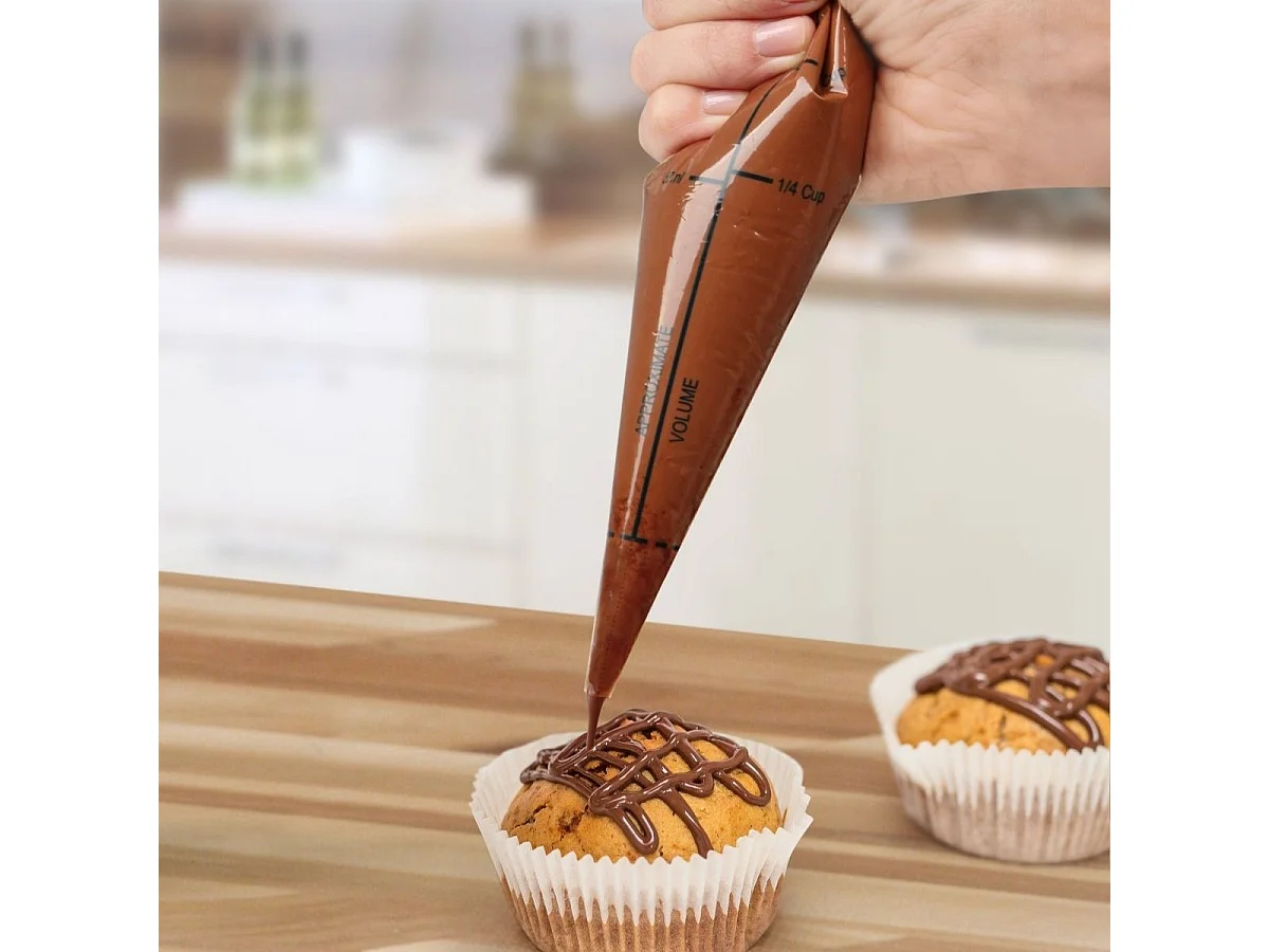 Lot de 10 poches à douille graduées avec zip 30 cm Zenker Smart Pastry
