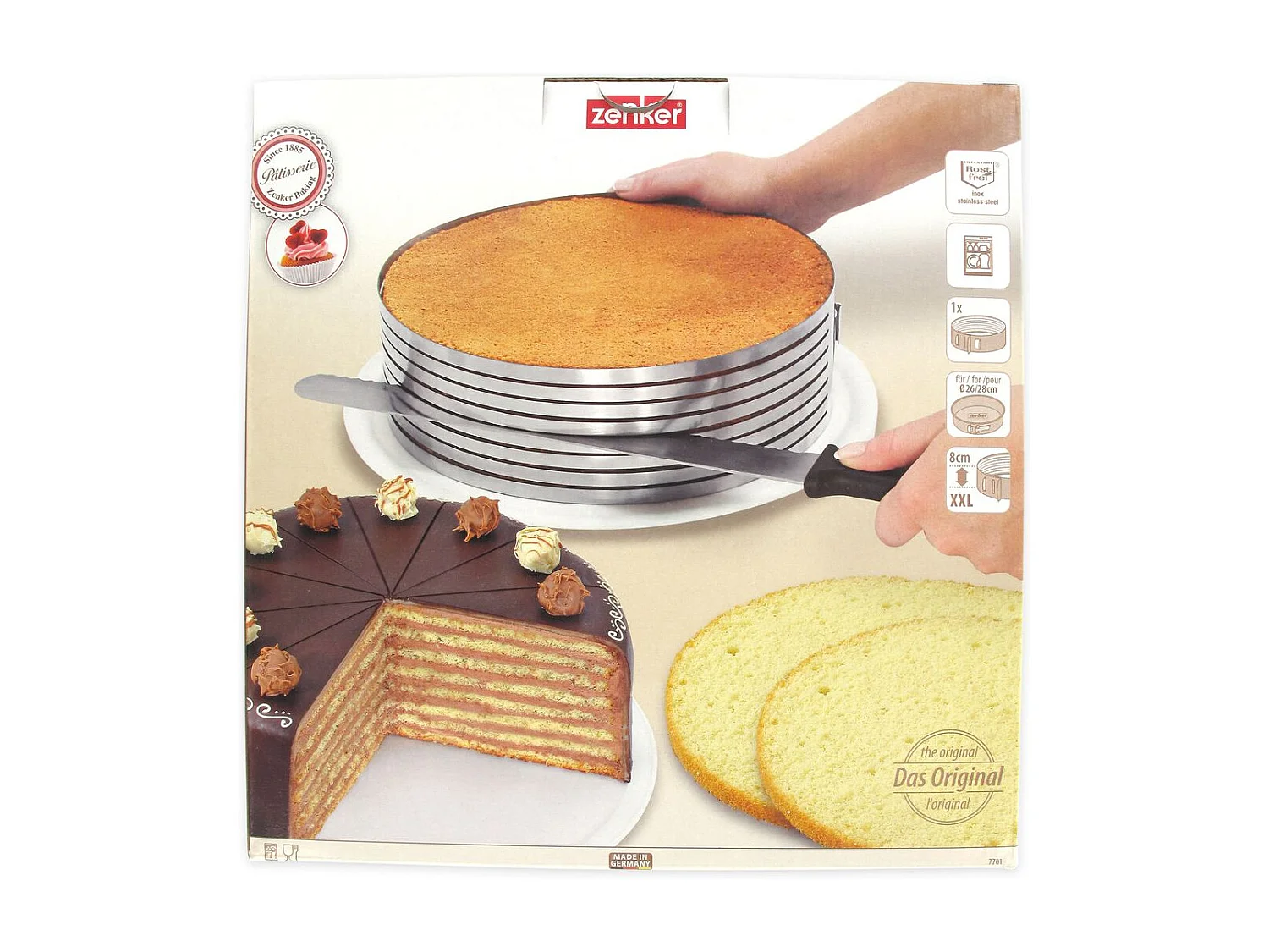 Ensemble de 2 ustensiles de pâtisserie pour layer cakes Zenker
